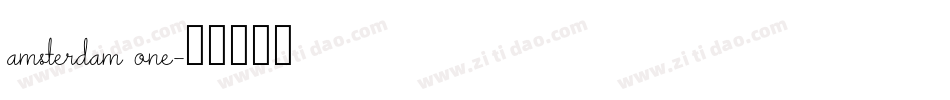 amsterdam one字体转换